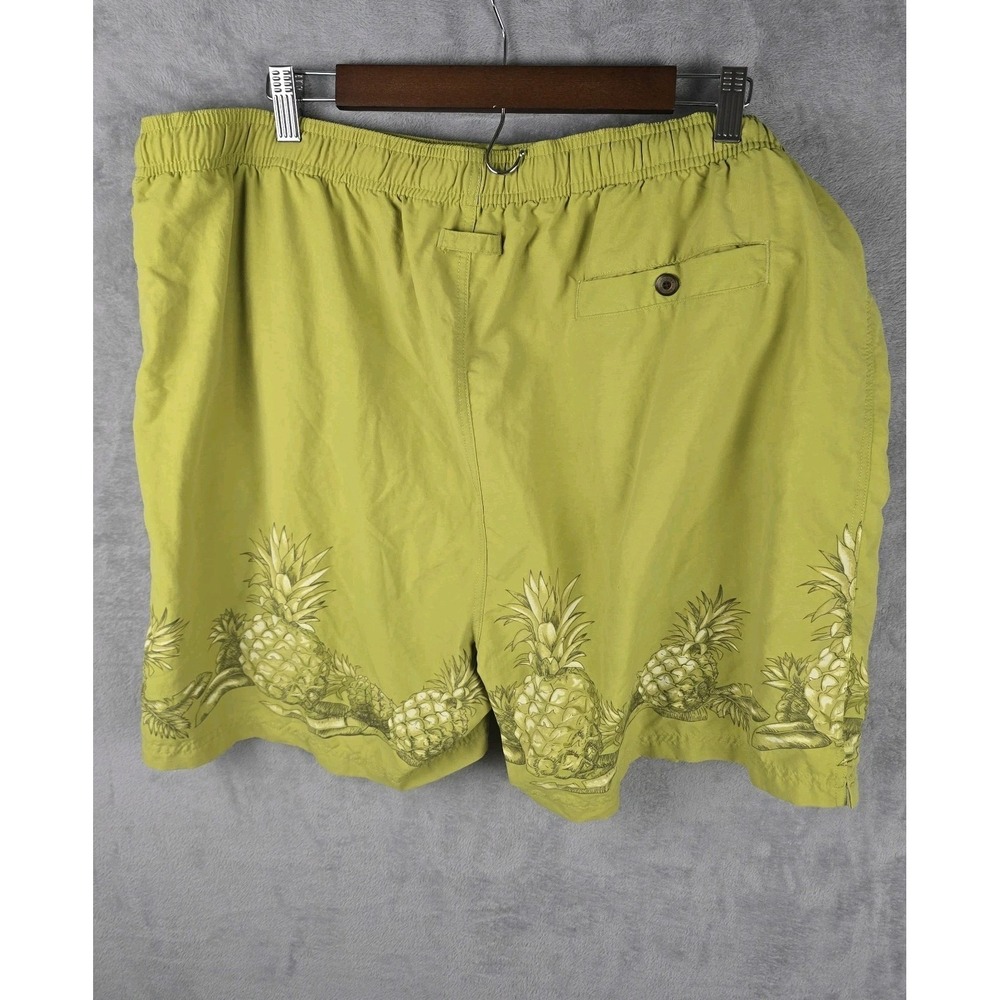 Vintage Tommy Bahama Swim Trunks Mens Sz XXL Green Pineapple Design